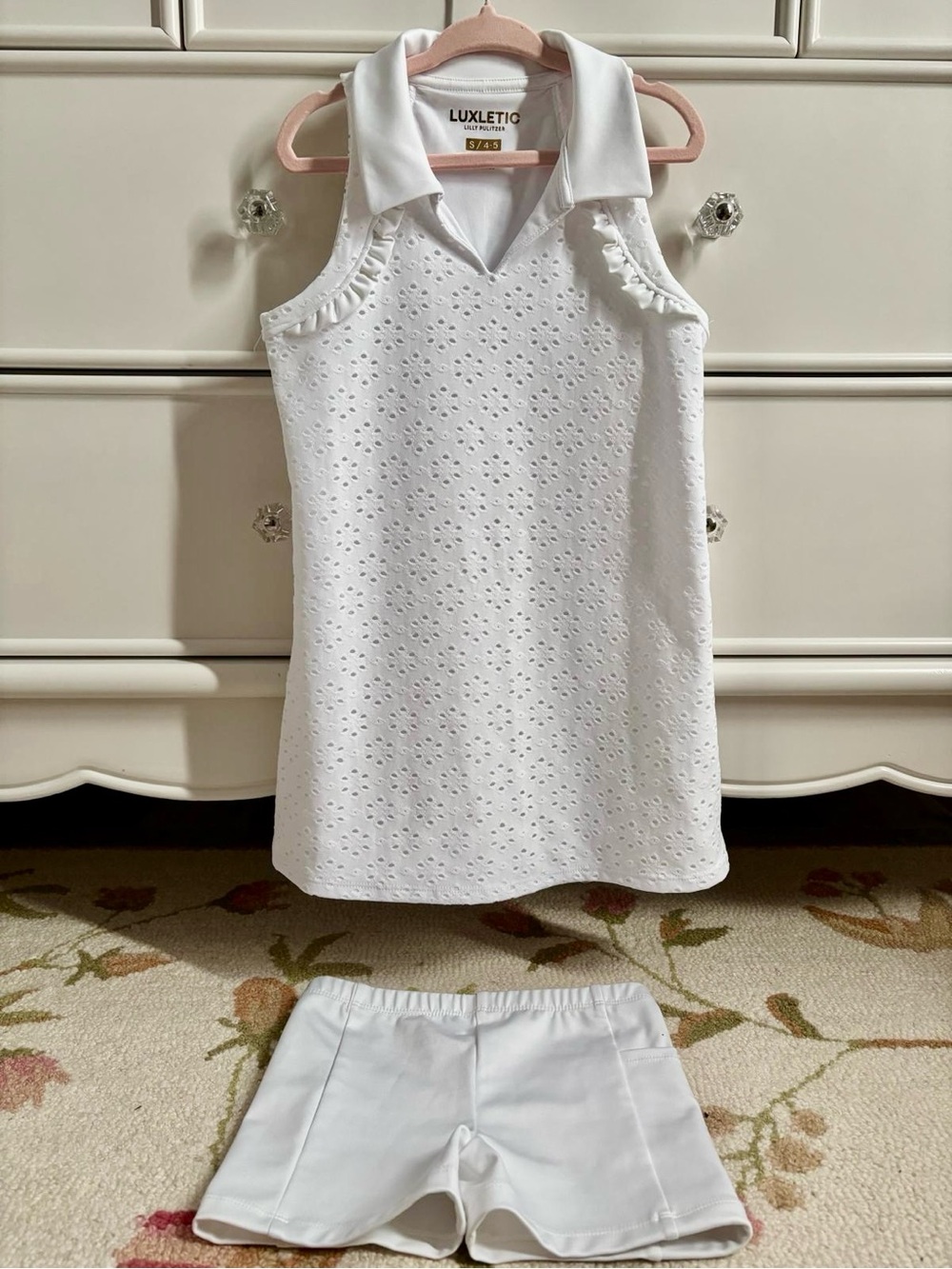 Lily Pulitzer eyelet tennis dress and shorts outfit Size 4-5T